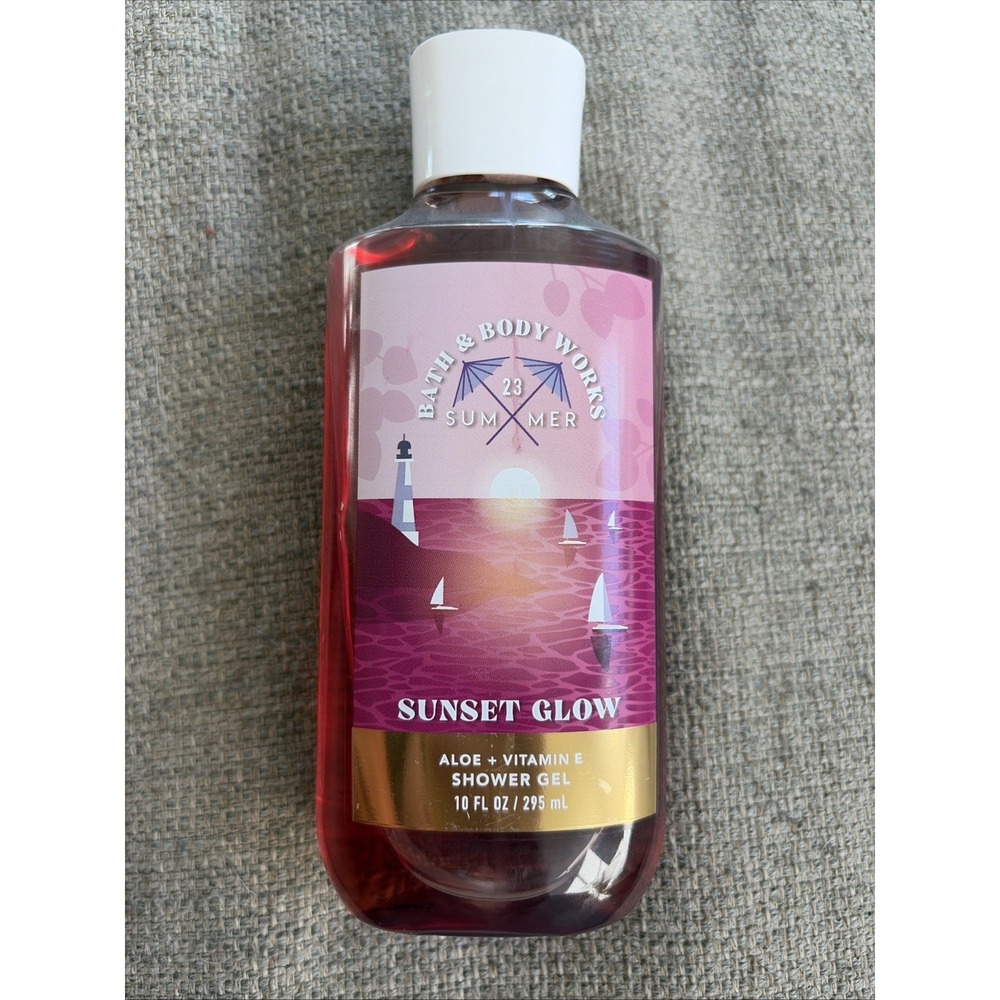 Bath & Body Works Summer 23 Sunset Glow Shower Gel Body Wash Aloe Vitamin E 10oz